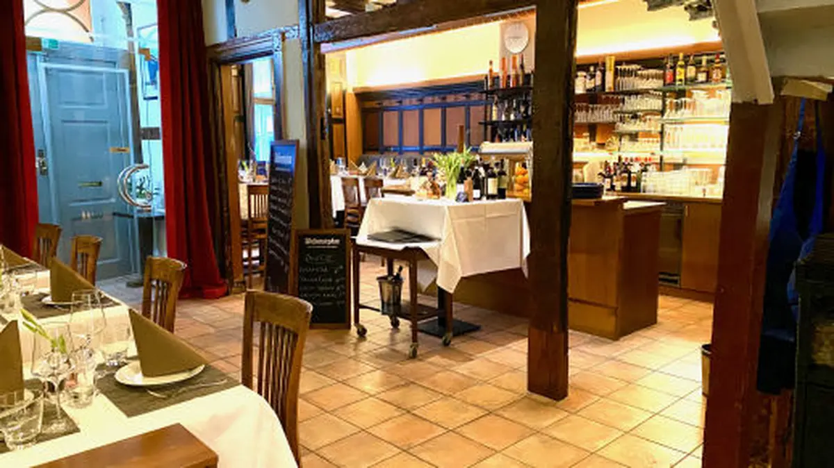 Stimmungsvolle Kerze im il Sapore Ristorante Lüneburg